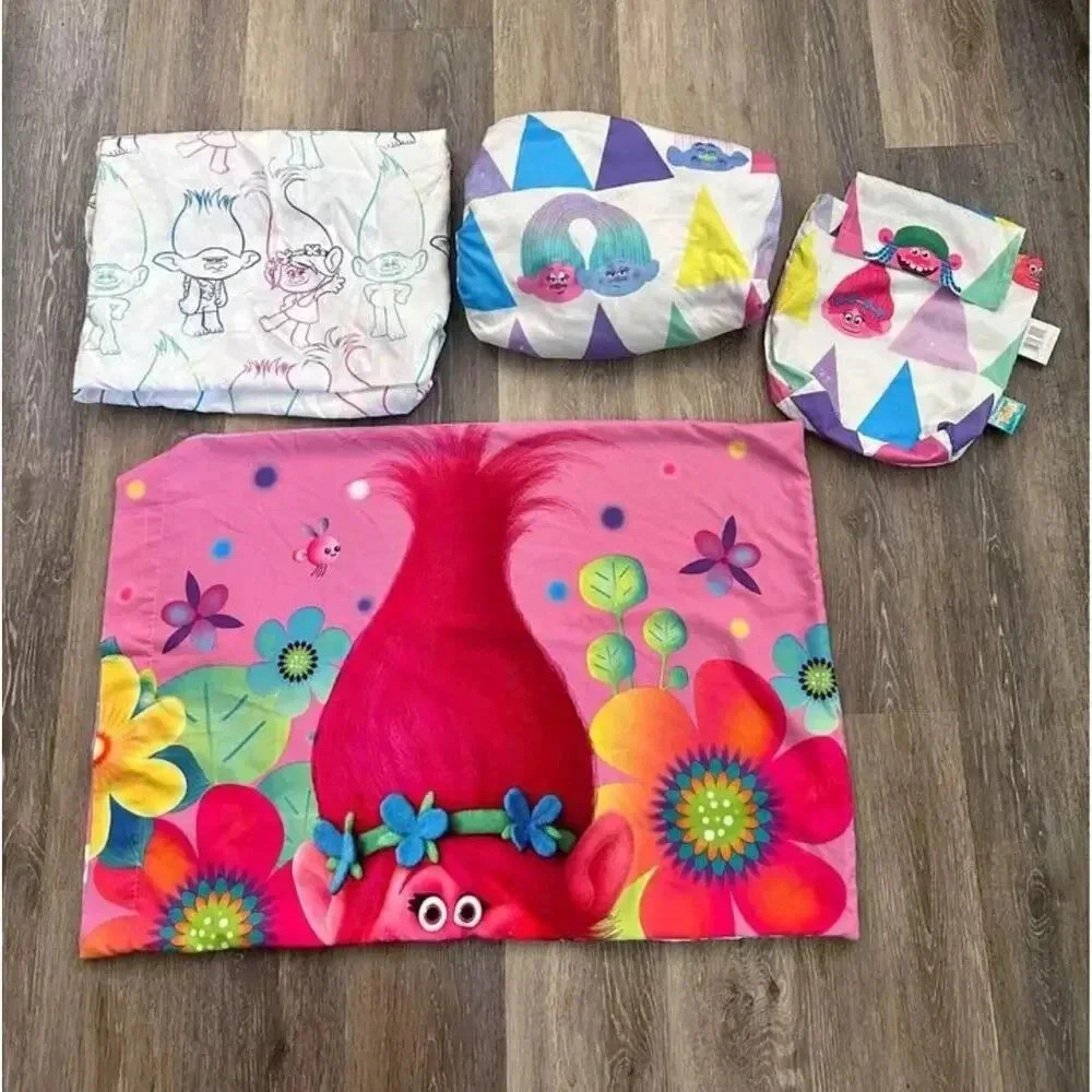 Trolls Twin Bedding Set, Sheets and Pillow Case‎ #k5
